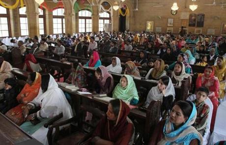 Pakistani Christians attended mass in Karachi. Christians make up about 1.6 percent of Pakistan’s population.
